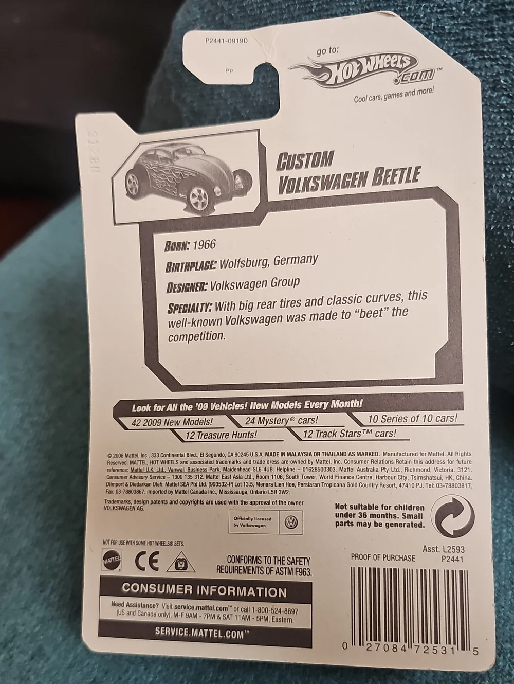 Hot Wheels Custom Volkswagen Beetle Heat Fleet